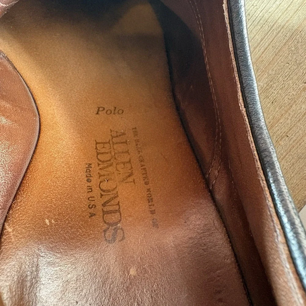 Allen Edmonds Polo Mens size 11.5 shoes Brown Leather Saddle Oxfords